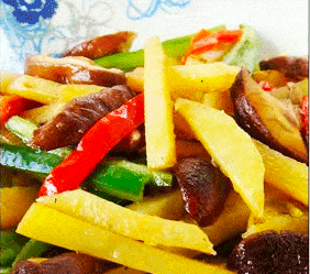 香菇炒土豆條