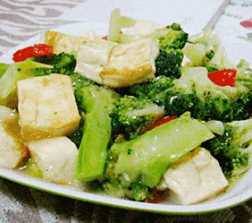西蘭花燒豆腐